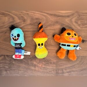 BARK Dog Toys Small Plush Squeaky Bundle Set of 3 Cute Puppy Toys